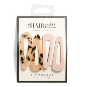 THE HAIR EDIT Multi 4pk Fashion Snap Triangle Hair Clips